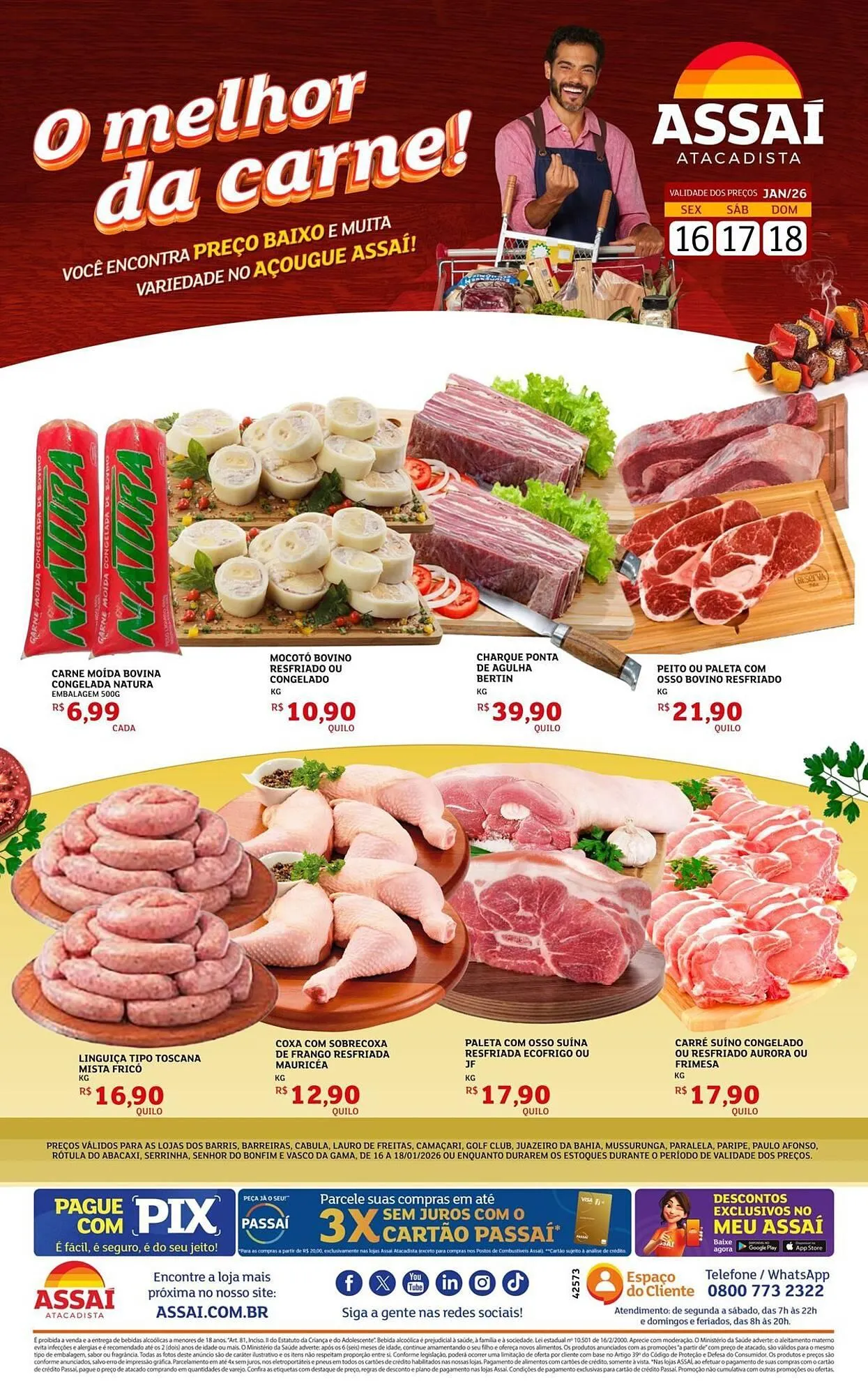 Encarte de Encarte Assaí Atacadista 16 de janeiro até 18 de janeiro 2026 - Pagina 1