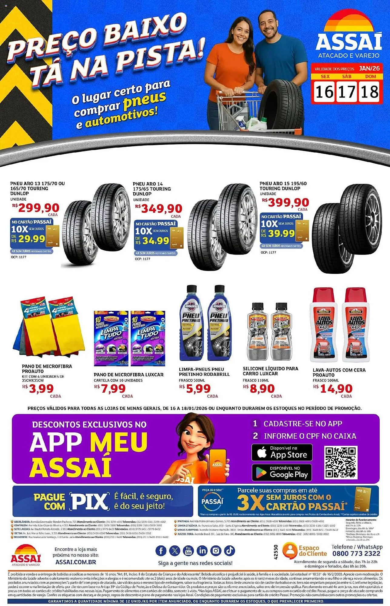 Encarte de Encarte Assaí Atacadista 16 de janeiro até 18 de janeiro 2026 - Pagina 1