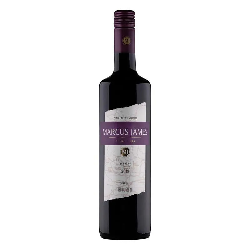 Vinho Tinto Meio Seco Merlot Marcus James 750ml