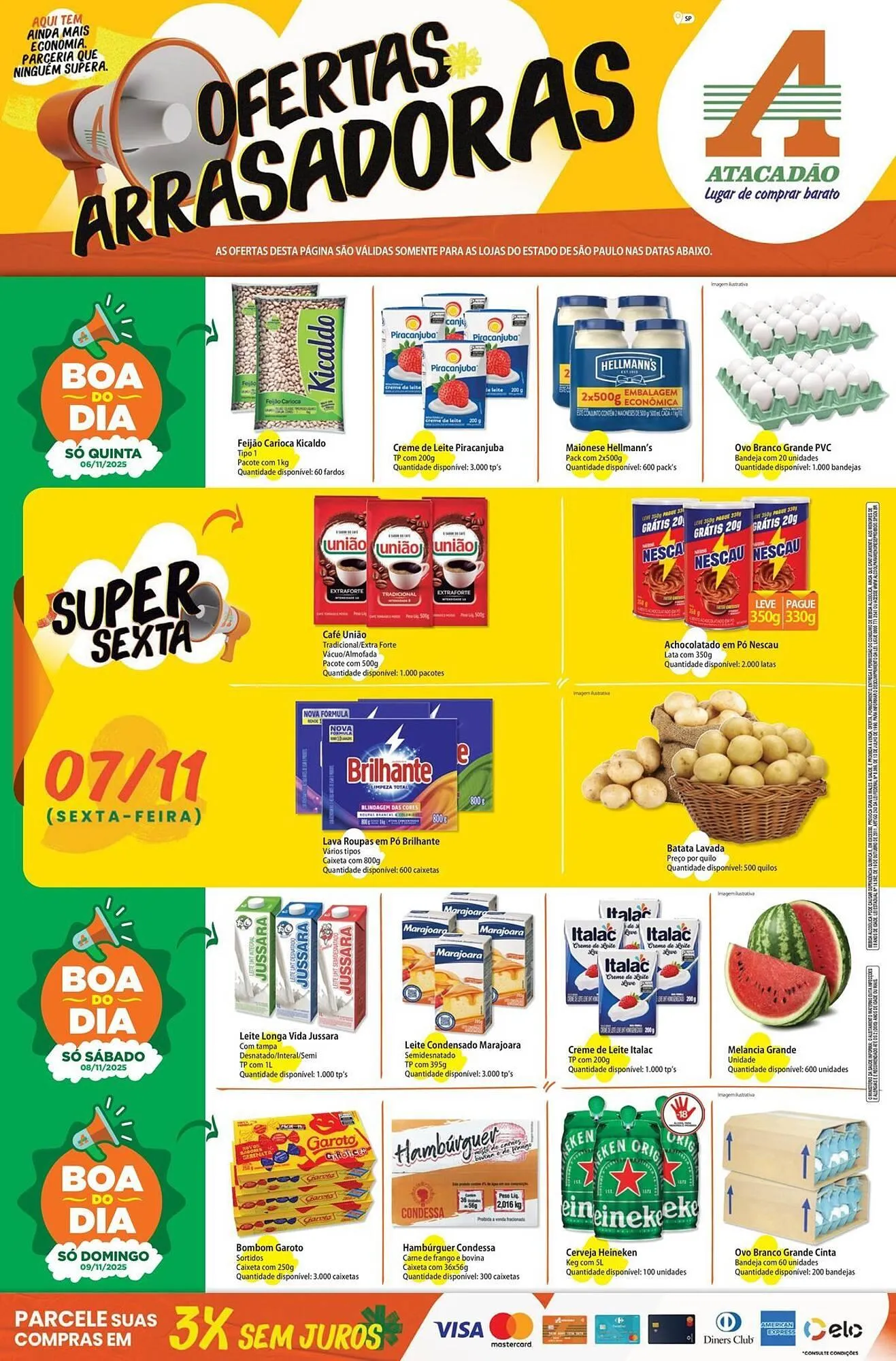 Encarte de Folheto Atacadão 6 de novembro até 9 de novembro 2025 - Pagina 1