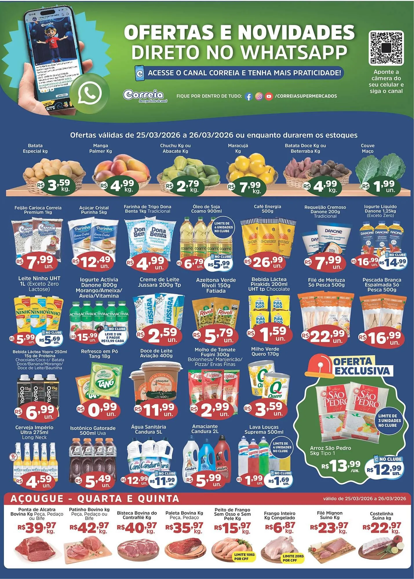 Encarte de Catálogo Supermercados Correia 25 de março até 26 de março 2026 - Pagina 1