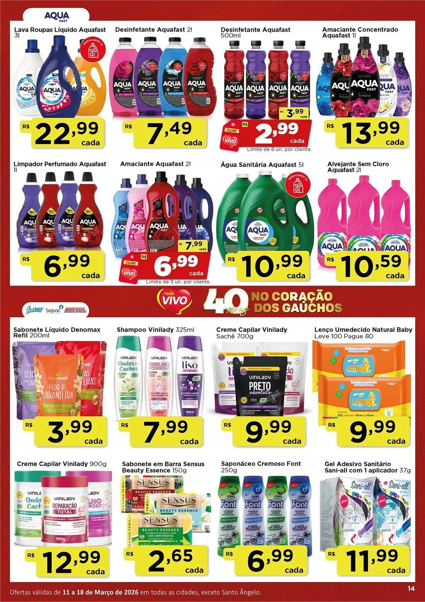 Encarte de Encarte Rede Vivo 11 de março até 18 de março 2026 - Pagina 14