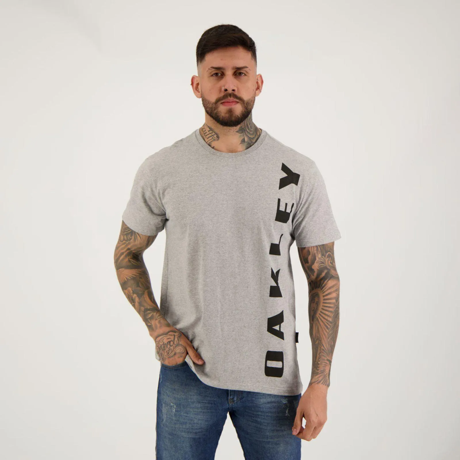 Camiseta Oakley Big Bark Cinza