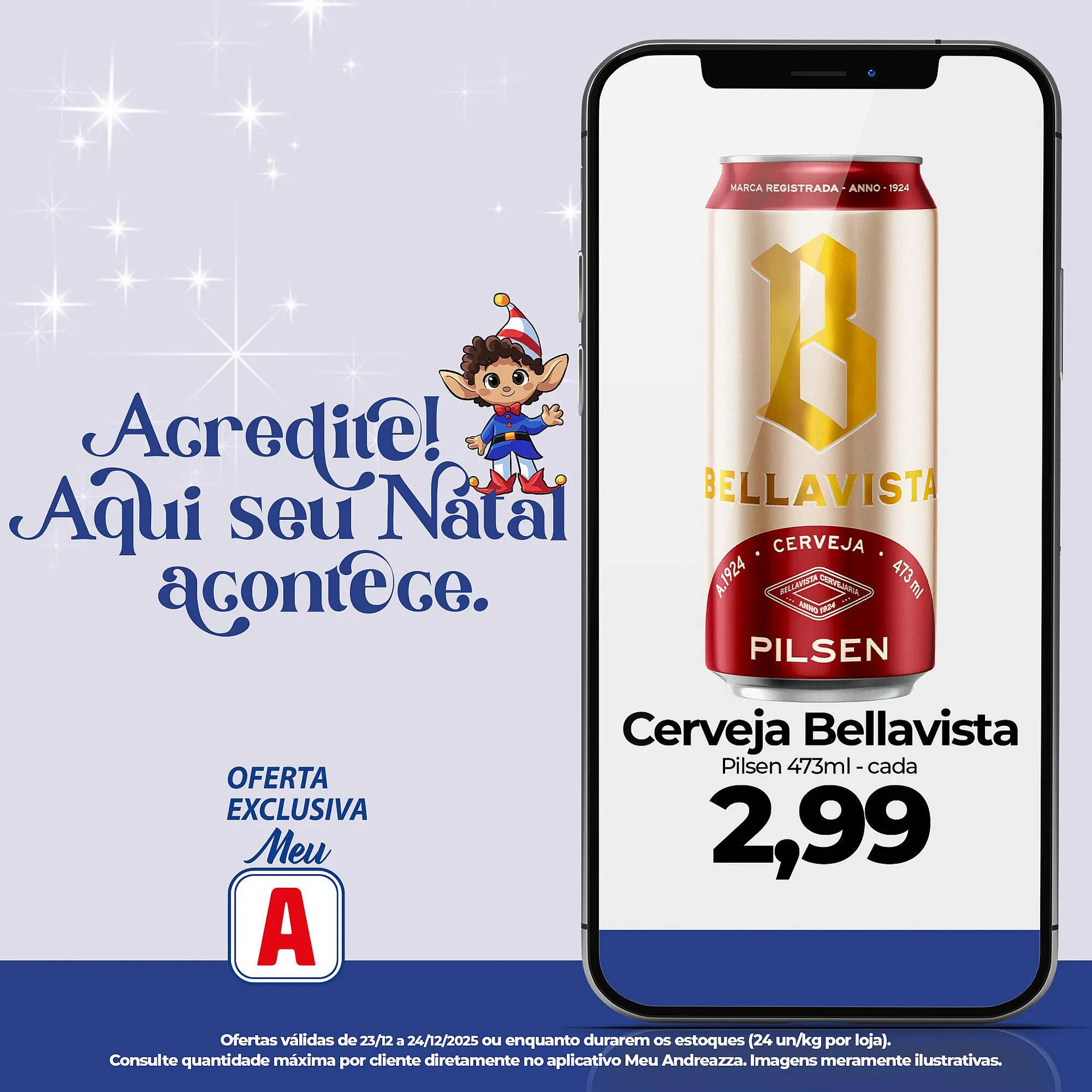 Encarte de Catálogo Supermercados Andreazza 23 de dezembro até 24 de dezembro 2025 - Pagina 1