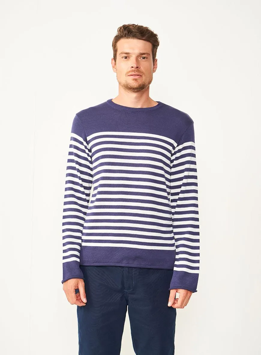 Suéter Slim De Tricô Listrado