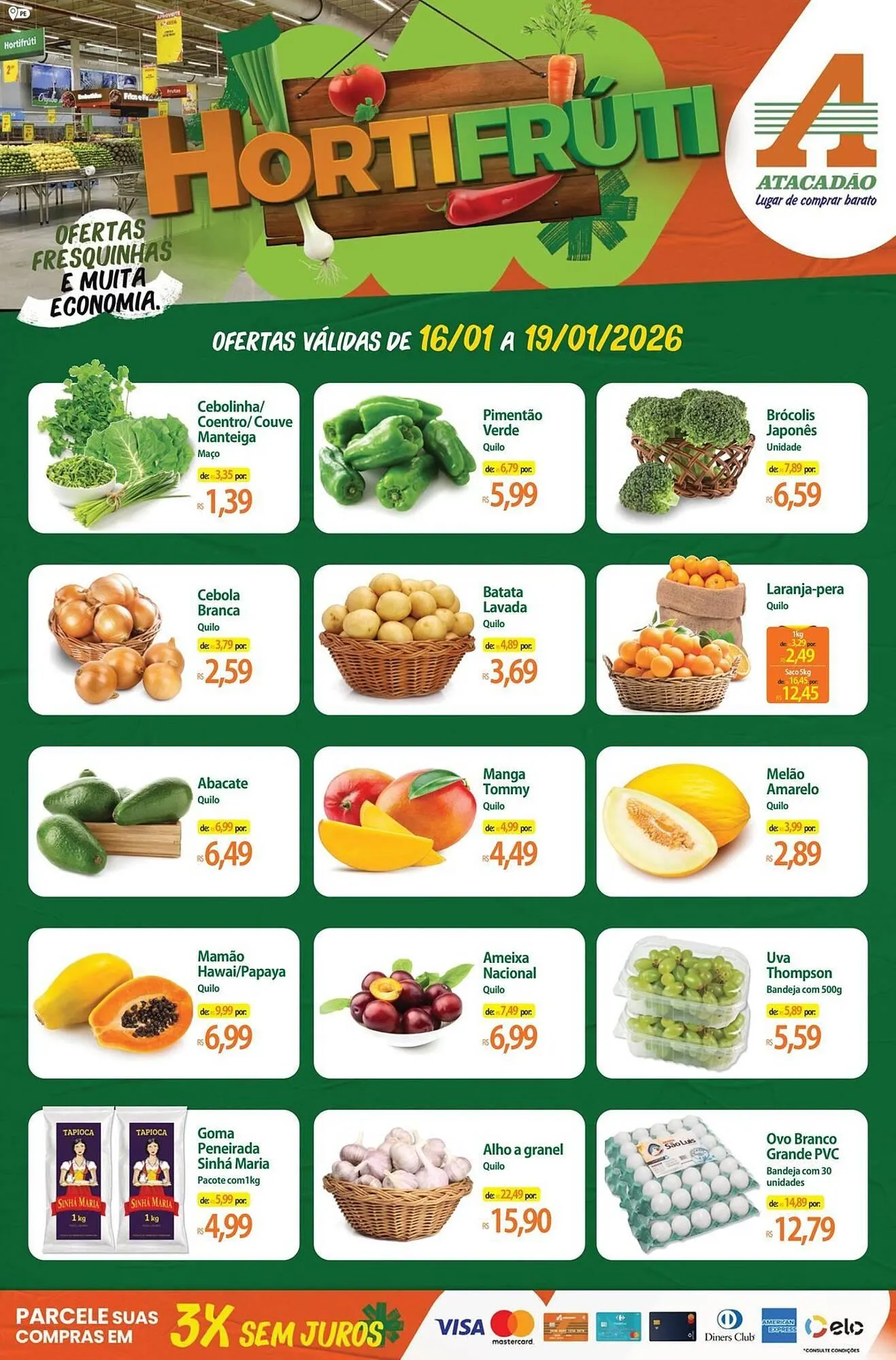 Encarte de Folheto Atacadão 16 de janeiro até 19 de janeiro 2026 - Pagina 1