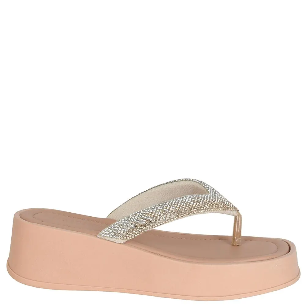 TAMANCO FLATFORM TIRA DEDO STRASS DI SANTINNI