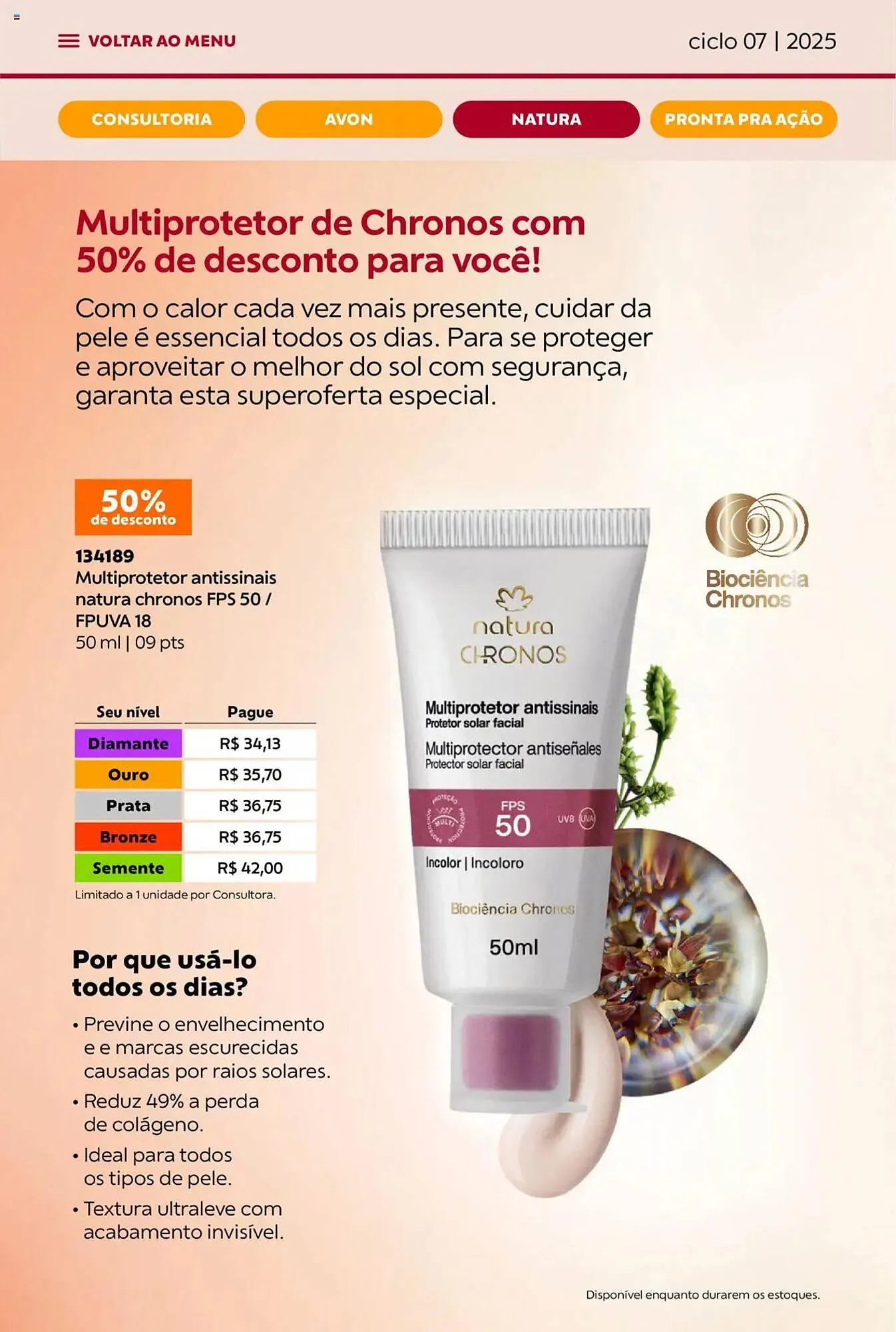 Encarte de Catálogo Avon 3 de abril até 1 de maio 2025 - Pagina 58