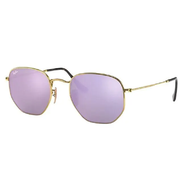 Óculos de sol Ray Ban, modelo RB3548N, cor Dourado com lilás, tamanho 54