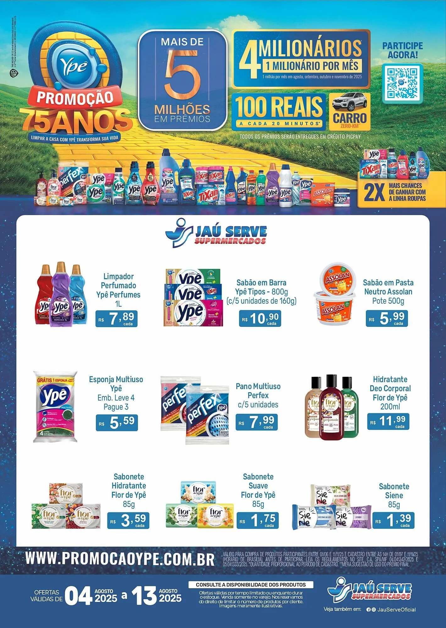 Encarte de Catálogo Supermercados Jau Serve 11 de agosto até 13 de agosto 2025 - Pagina 2