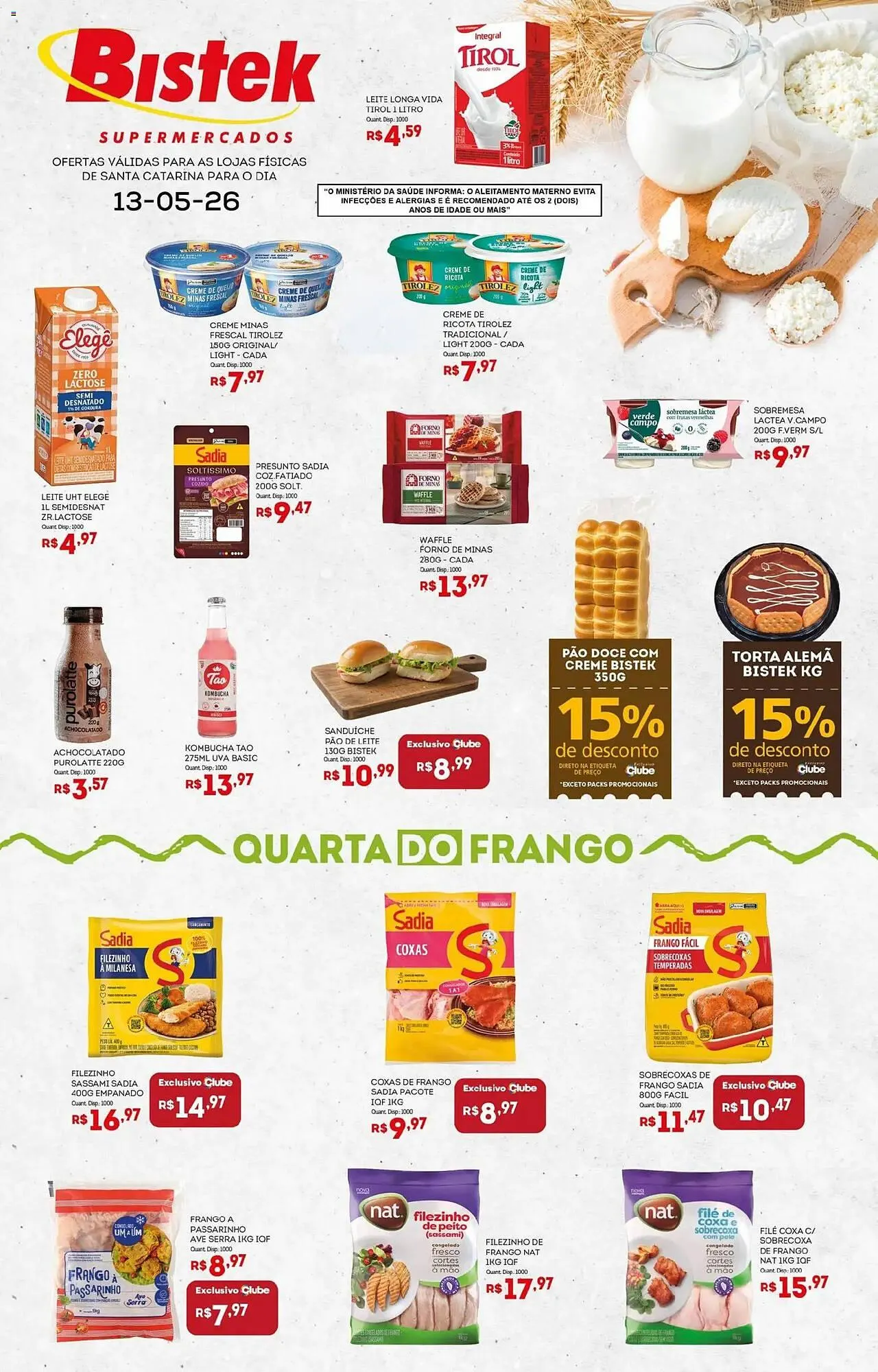 Encarte de Encarte Bistek Supermercados 13 de maio até 14 de maio 2026 - Pagina 1