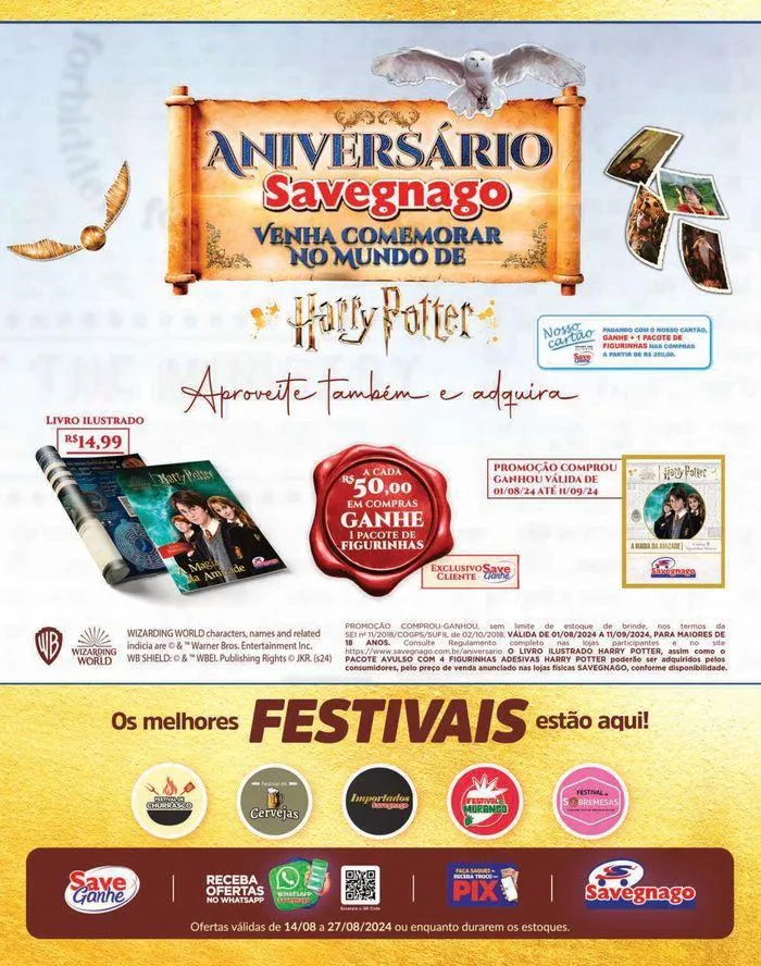 Encarte de Ofertas Supermercados Savegnago 14 de agosto até 27 de agosto 2024 - Pagina 1