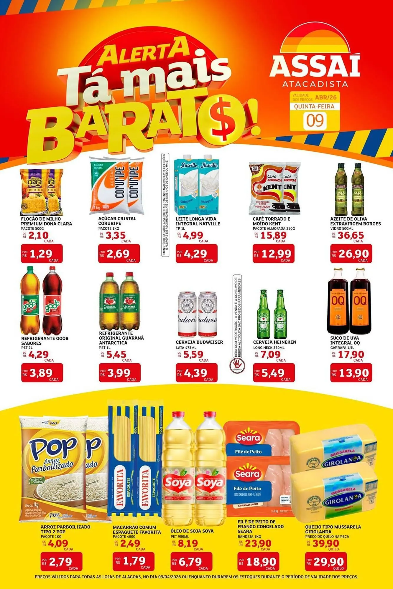 Encarte de Encarte Assaí Atacadista 9 de abril até 9 de abril 2026 - Pagina 1