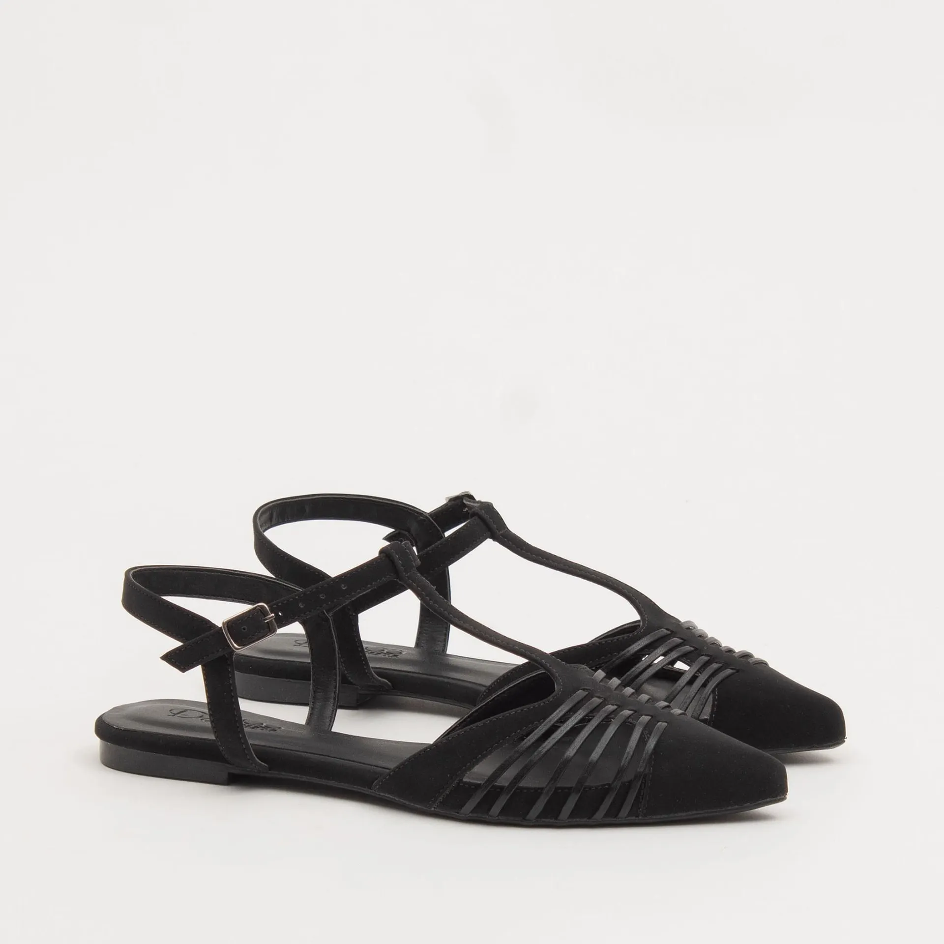 Sapatilha bico fino biqueira fechada - PRETA