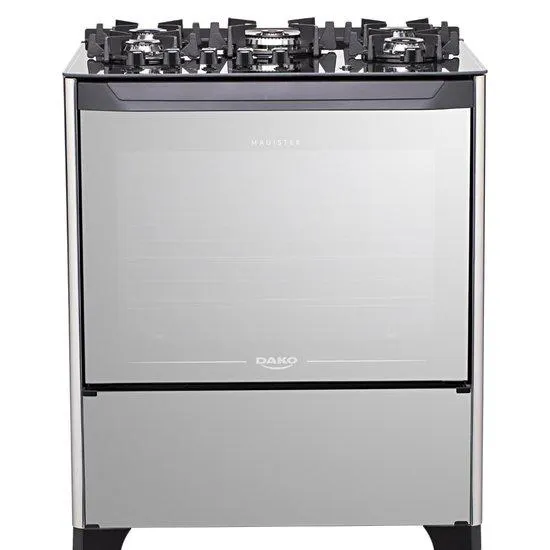 Fogão 5 bocas Dako Magister Style com Mesa de Vidro e Tripla Chama - Bivolt