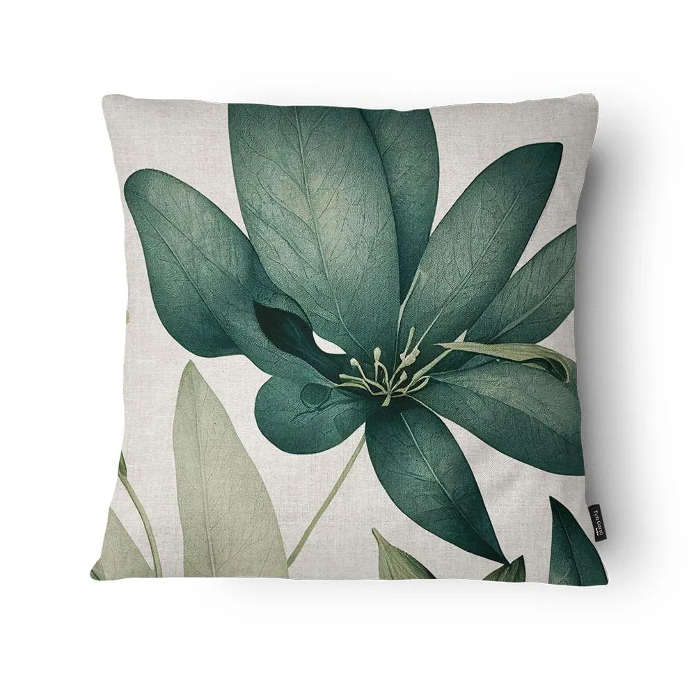 Capa Almofada Floral FL2417 Veludo Folhagem Verde 43x43cm FL2417 - Tuti Gottô