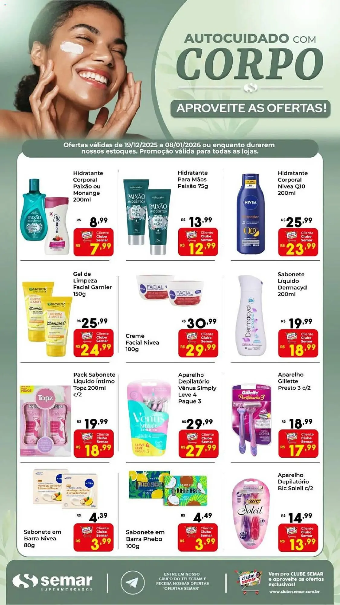 Encarte de Folheto Semar Supermercado 19 de dezembro até 8 de janeiro 2026 - Pagina 1