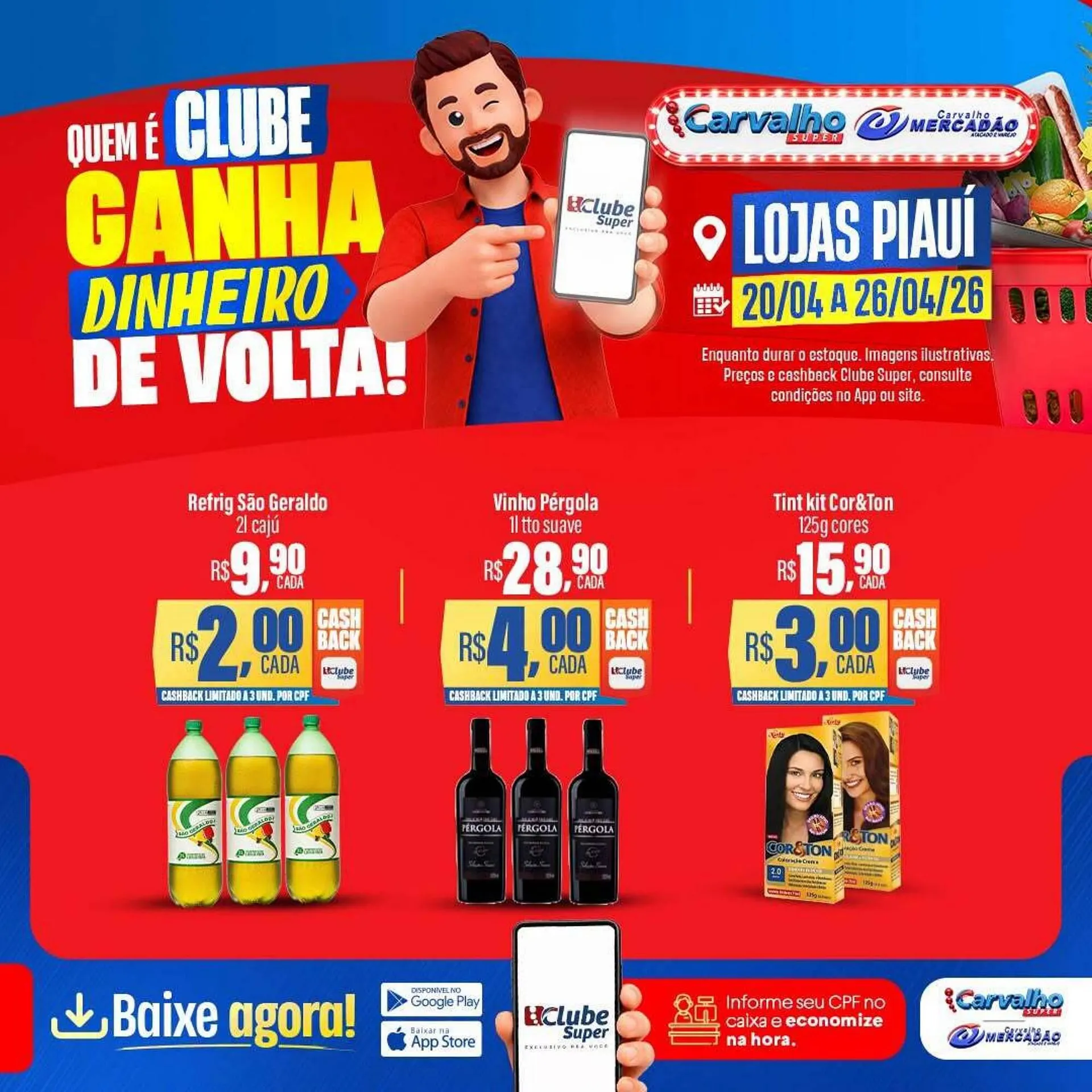 Encarte de Catálogo Carvalho Supermercado 20 de abril até 26 de abril 2026 - Pagina 2