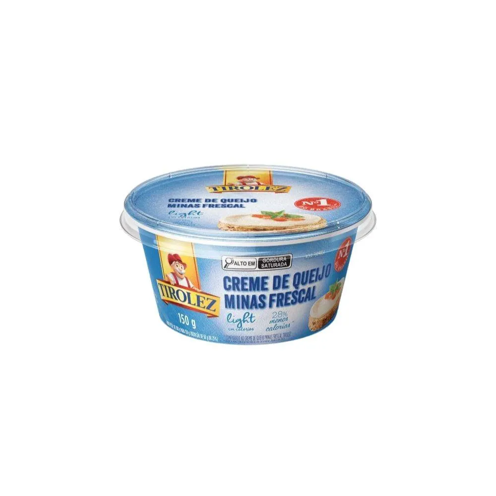 Creme Queijo Tirolez Minas Frescal Light 150g