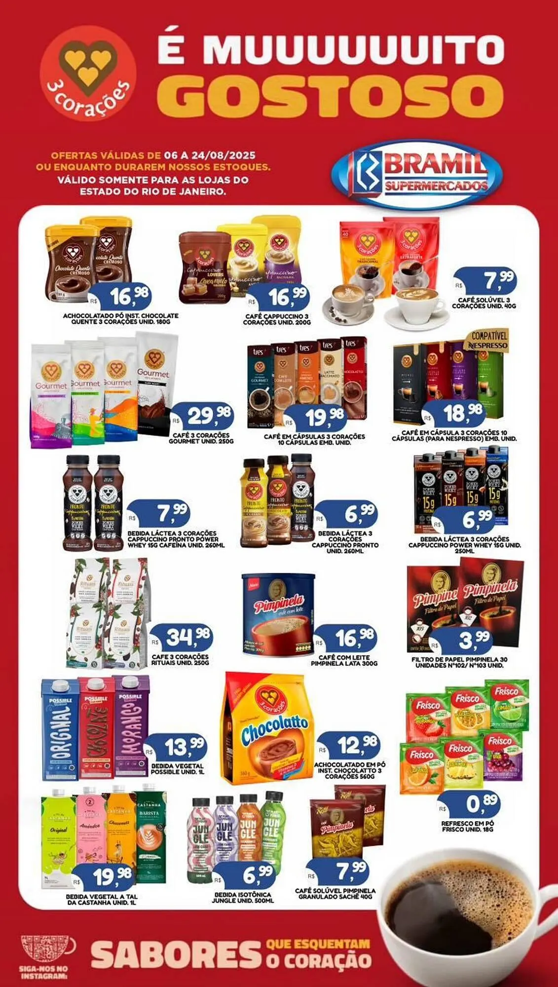 Encarte de Catálogo Bramil Supermercados 6 de agosto até 24 de agosto 2025 - Pagina 1