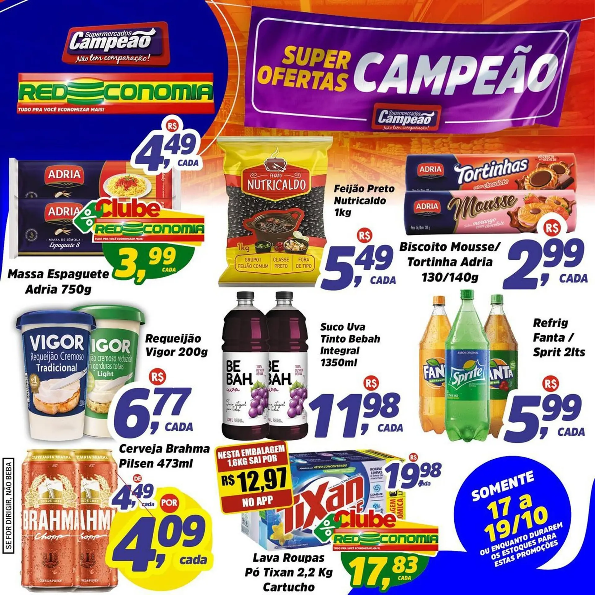 Encarte de Catálogo Supermercados Campeão 17 de outubro até 19 de outubro 2023 - Pagina 1