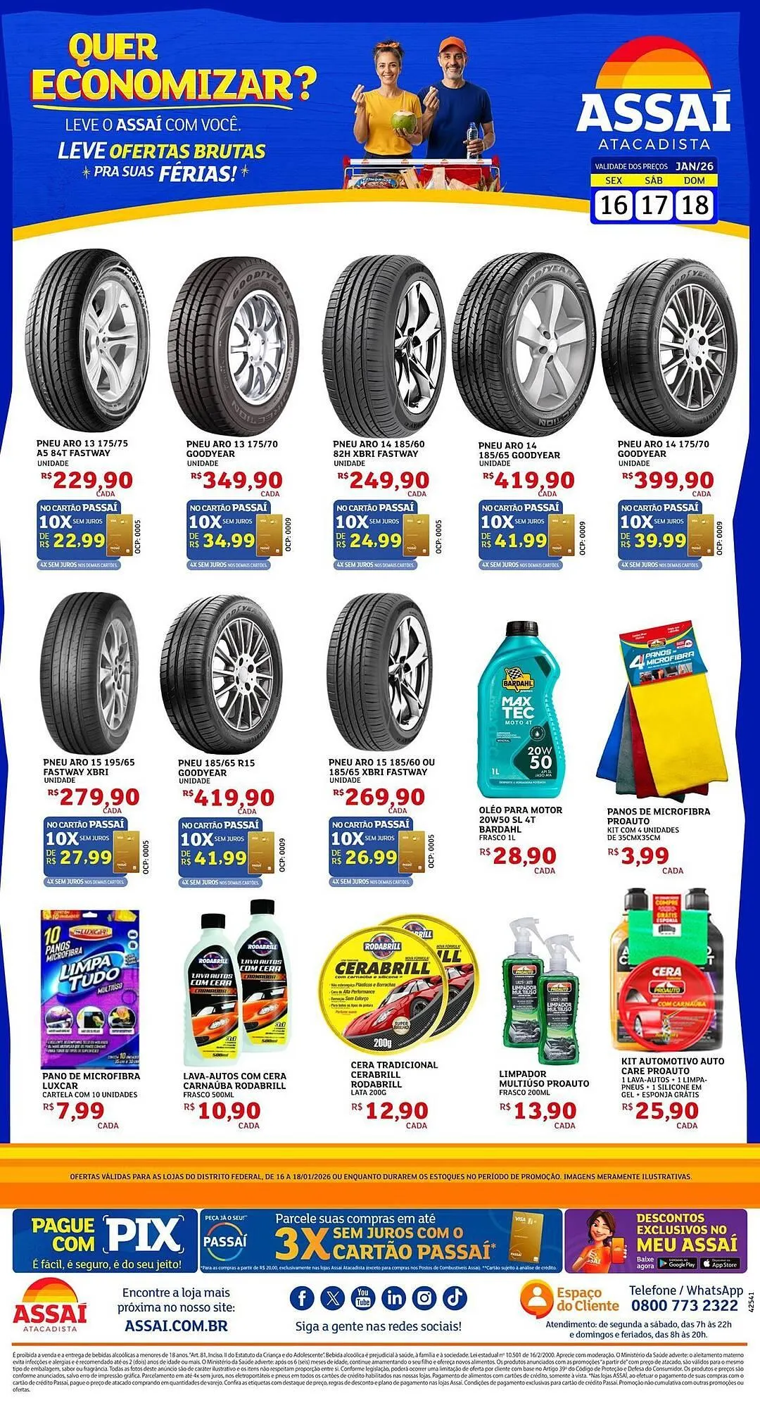 Encarte de Encarte Assaí Atacadista 16 de janeiro até 18 de janeiro 2026 - Pagina 1