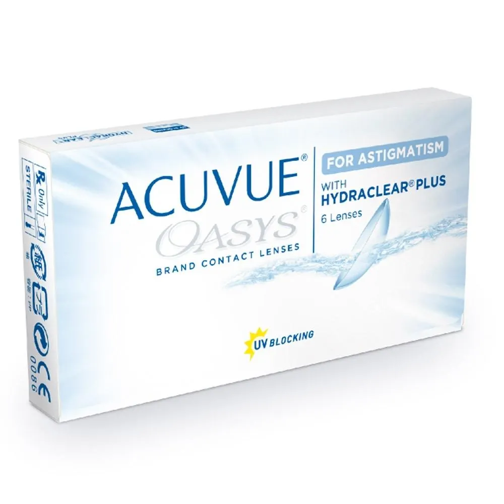 Lentes de contato ACUVUE OASYS para ASTIGMATISMO c/ HYDRACLEAR PLUS