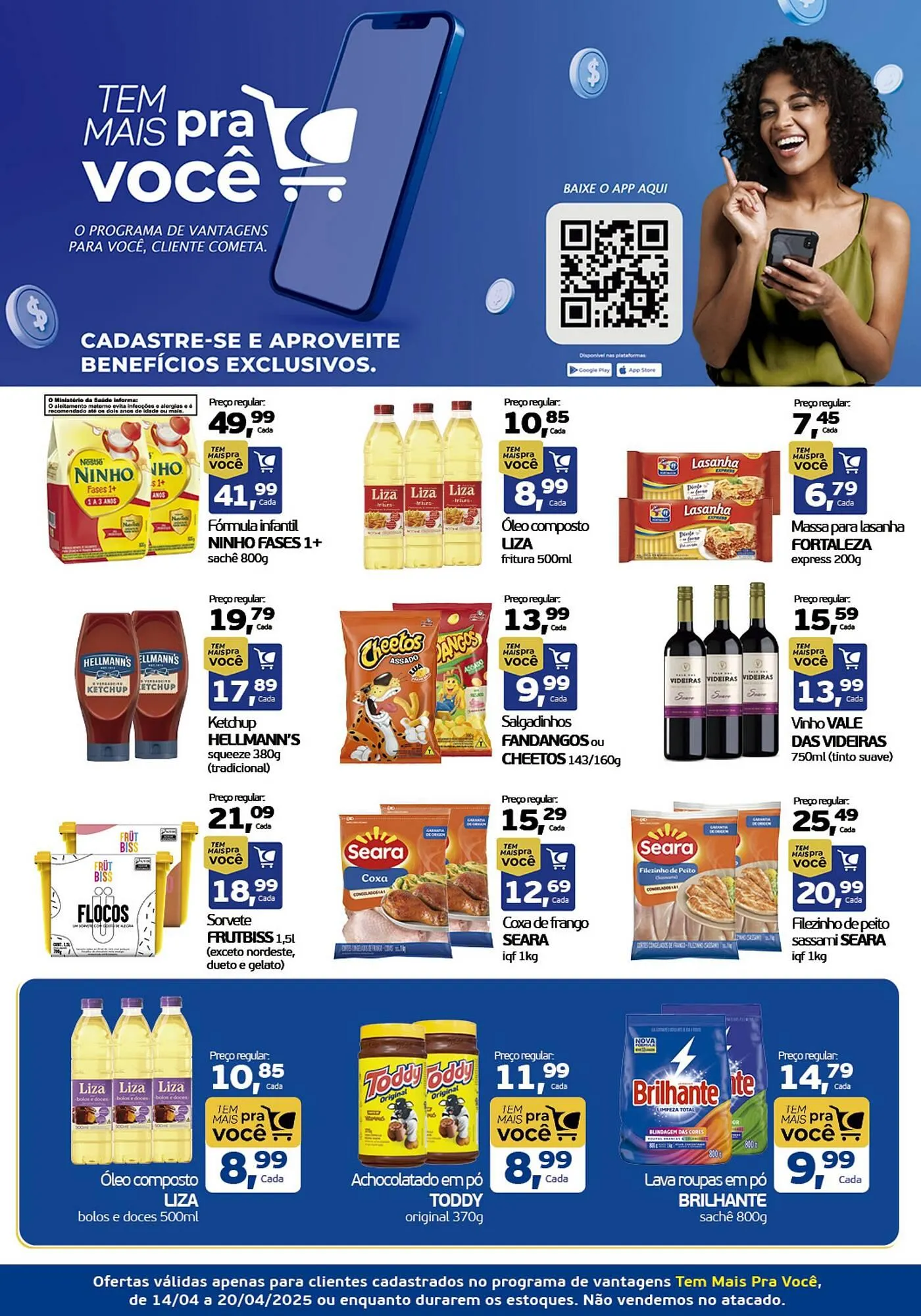 Encarte de Catálogo Cometa Supermercados 14 de abril até 20 de abril 2025 - Pagina 1