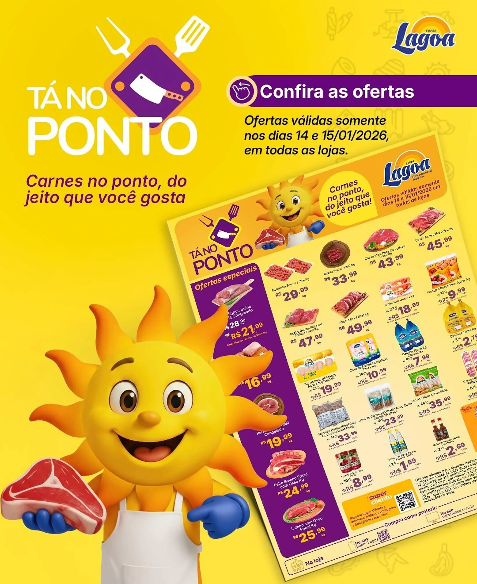 Encarte de Encarte Super Lagoa 14 de janeiro até 15 de janeiro 2026 - Pagina 1