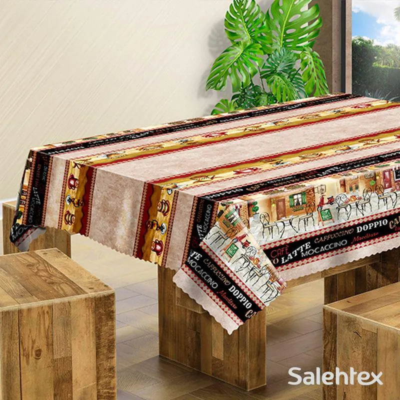 Toalha Mesa Pvc Térmica Retangular Cappuccino 138x300cm - Salehtex