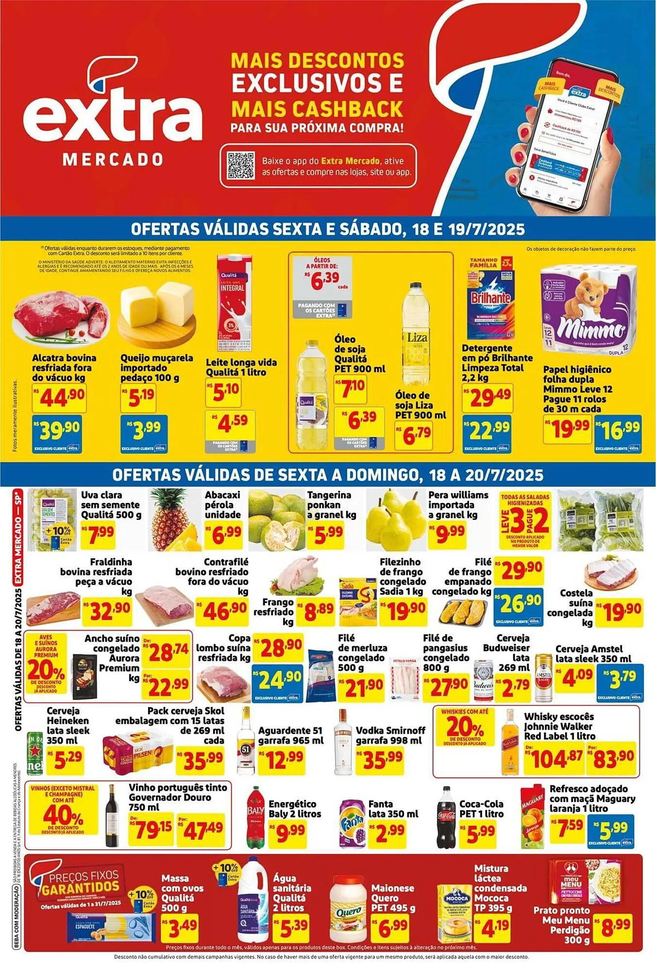 Encarte de Catálogo Extra 18 de julho até 20 de julho 2025 - Pagina 1