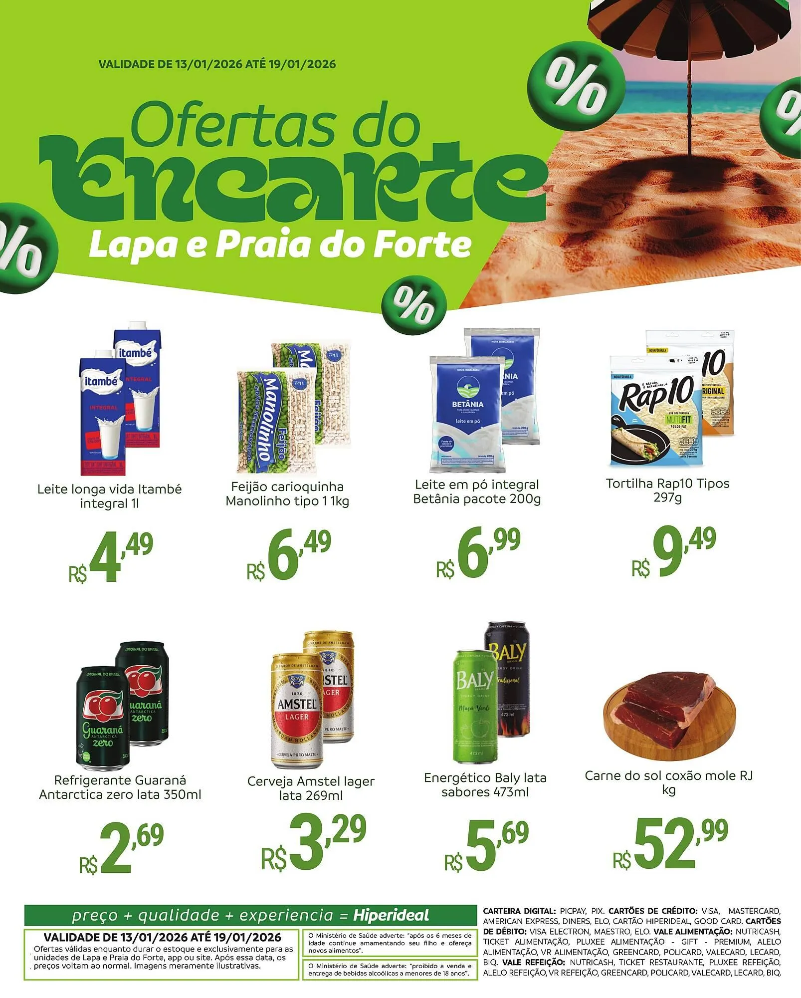 Encarte de Catálogo Hiperideal Supermercados 13 de janeiro até 19 de janeiro 2026 - Pagina 1