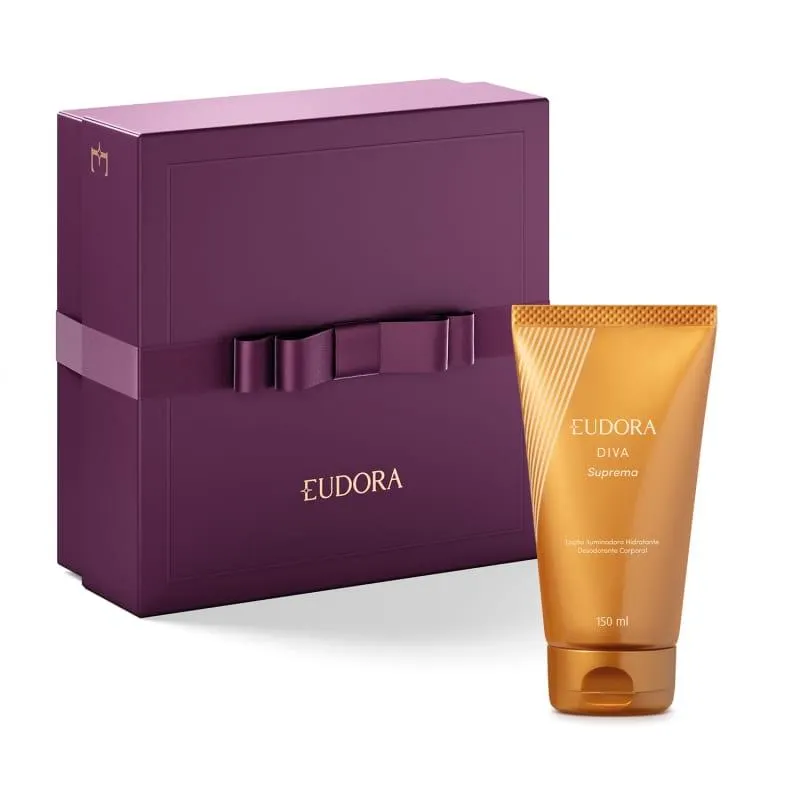 Combo Dia das Mães: Loção Iluminadora Diva Suprema 150ml + Caixa Presenteável Tamanho M