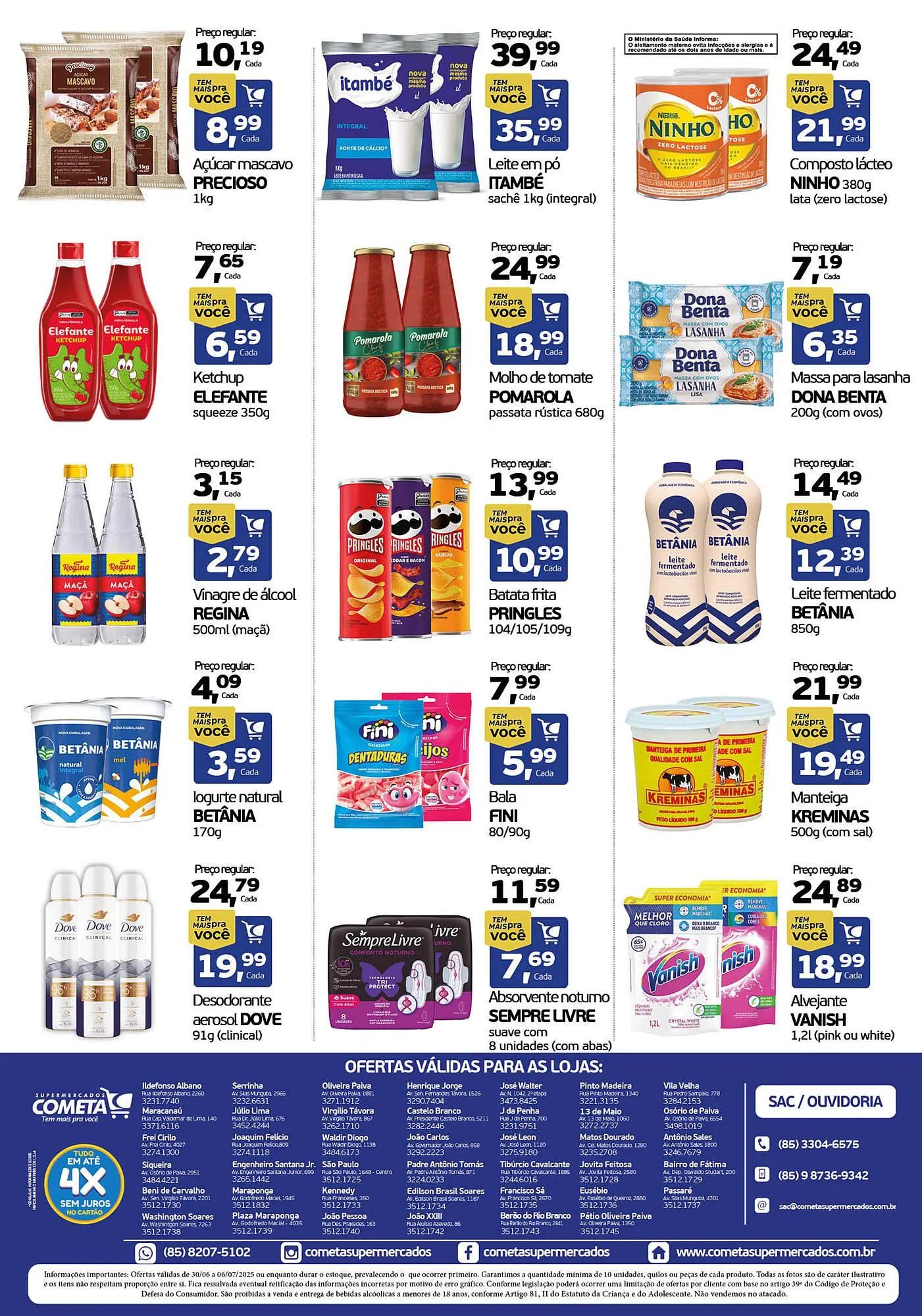 Encarte de Catálogo Cometa Supermercados 30 de junho até 6 de julho 2025 - Pagina 2