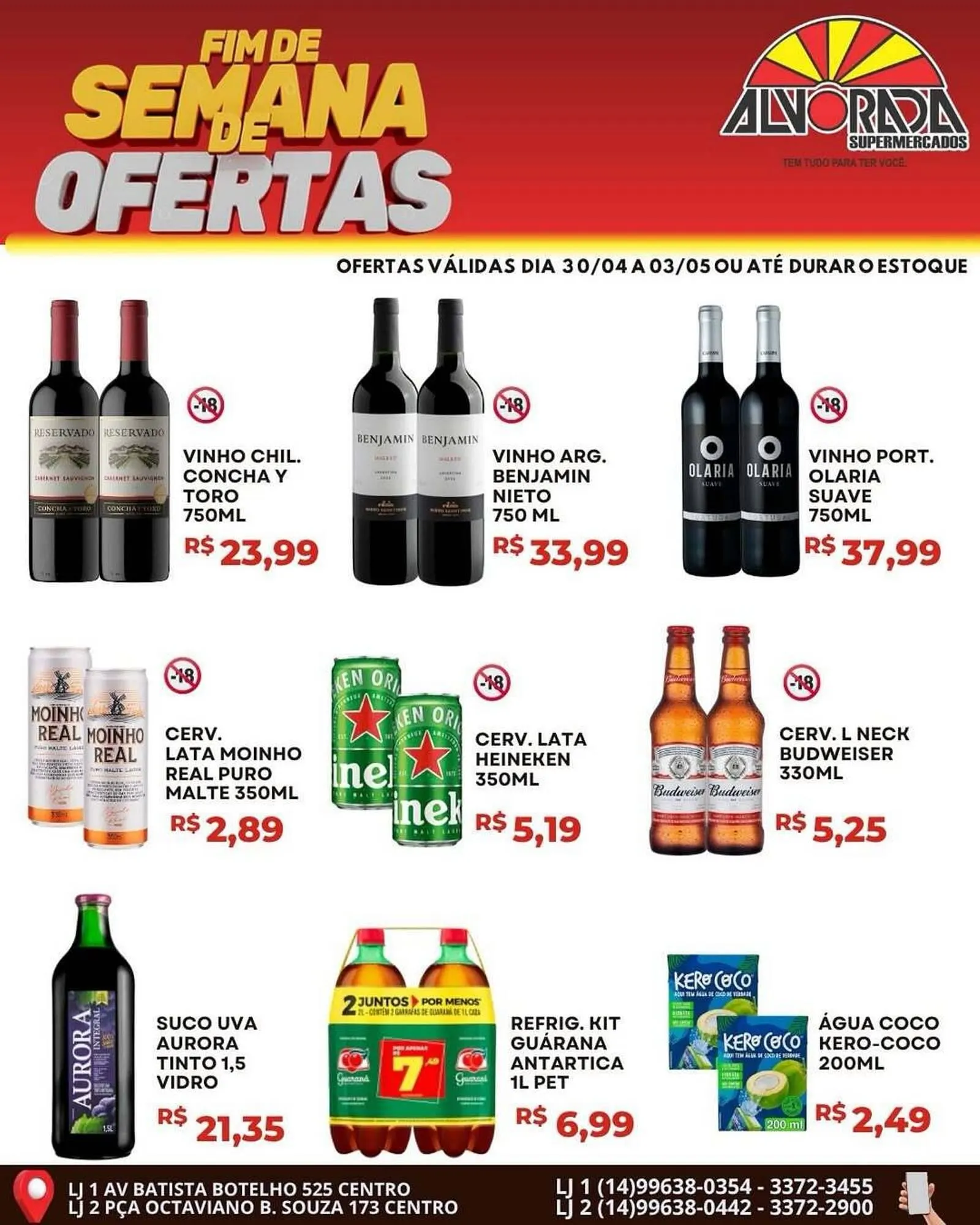 Encarte de Catálogo Alvorada Supermercados 30 de abril até 3 de maio 2026 - Pagina 1