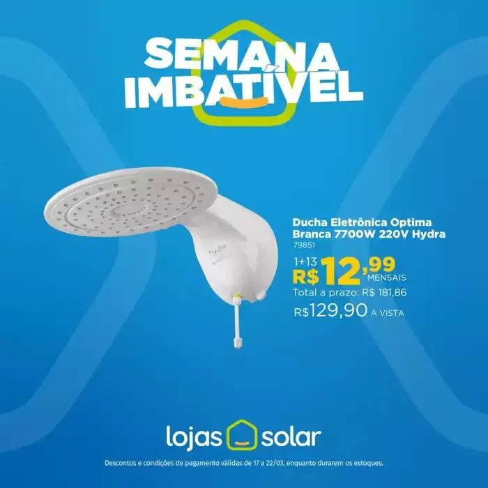 Encarte de Encarte Lojas Solar 17 de março até 22 de março 2025 - Pagina 1