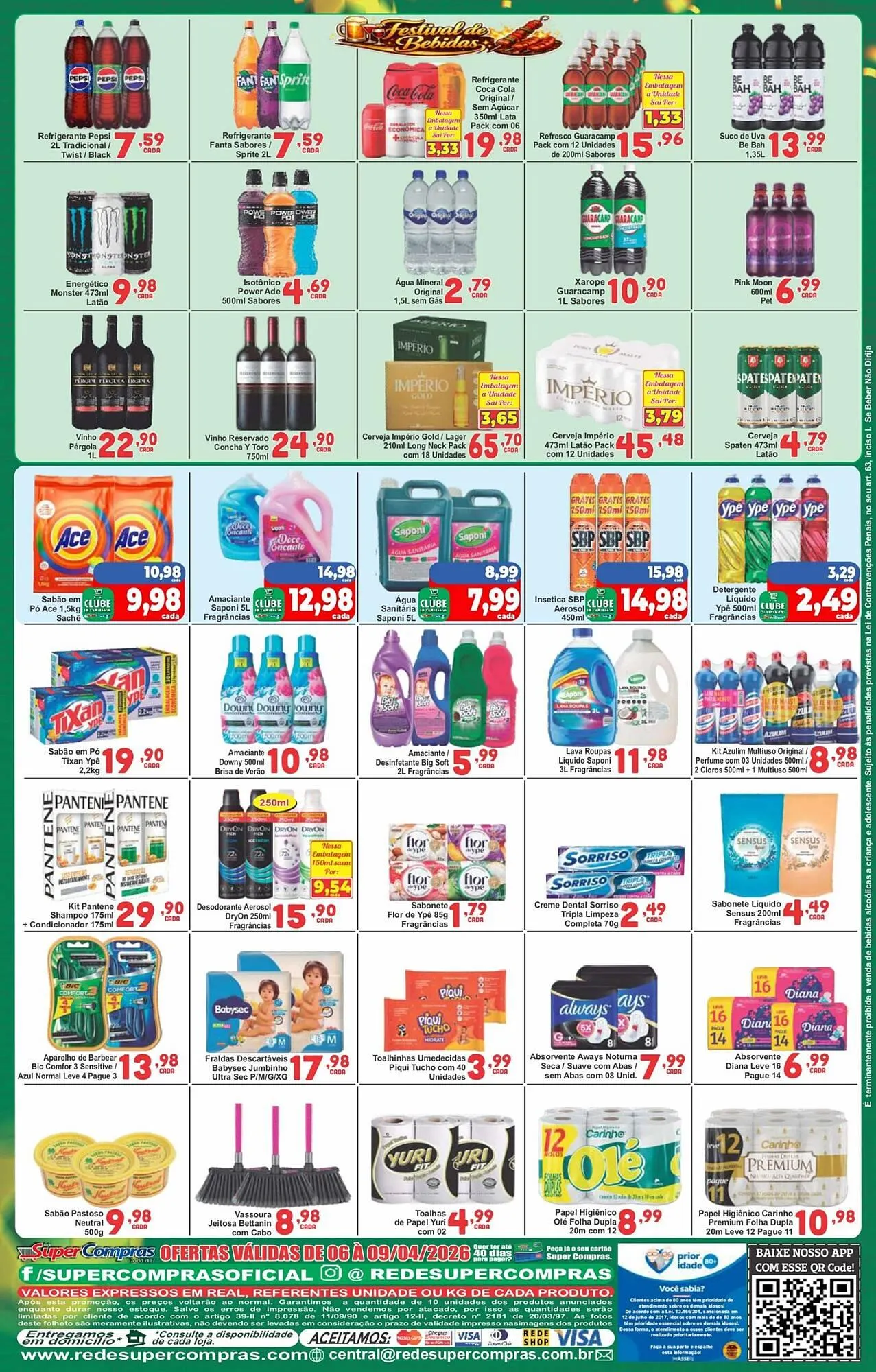 Encarte de Encarte Rede Super Compras 6 de abril até 9 de abril 2026 - Pagina 1