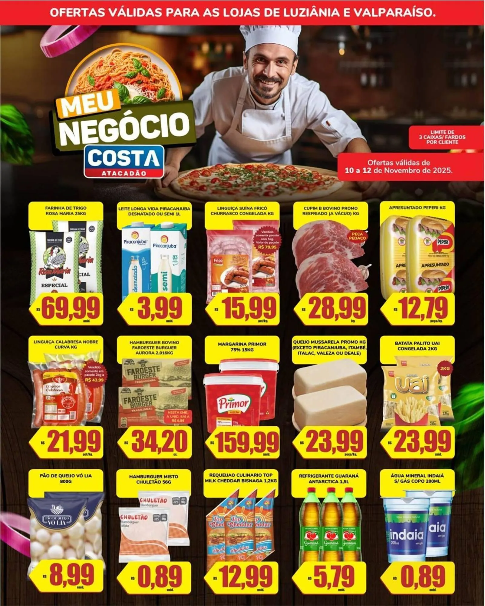 Encarte de Tabloide Costa Atacadão 10 de novembro até 12 de novembro 2025 - Pagina 1