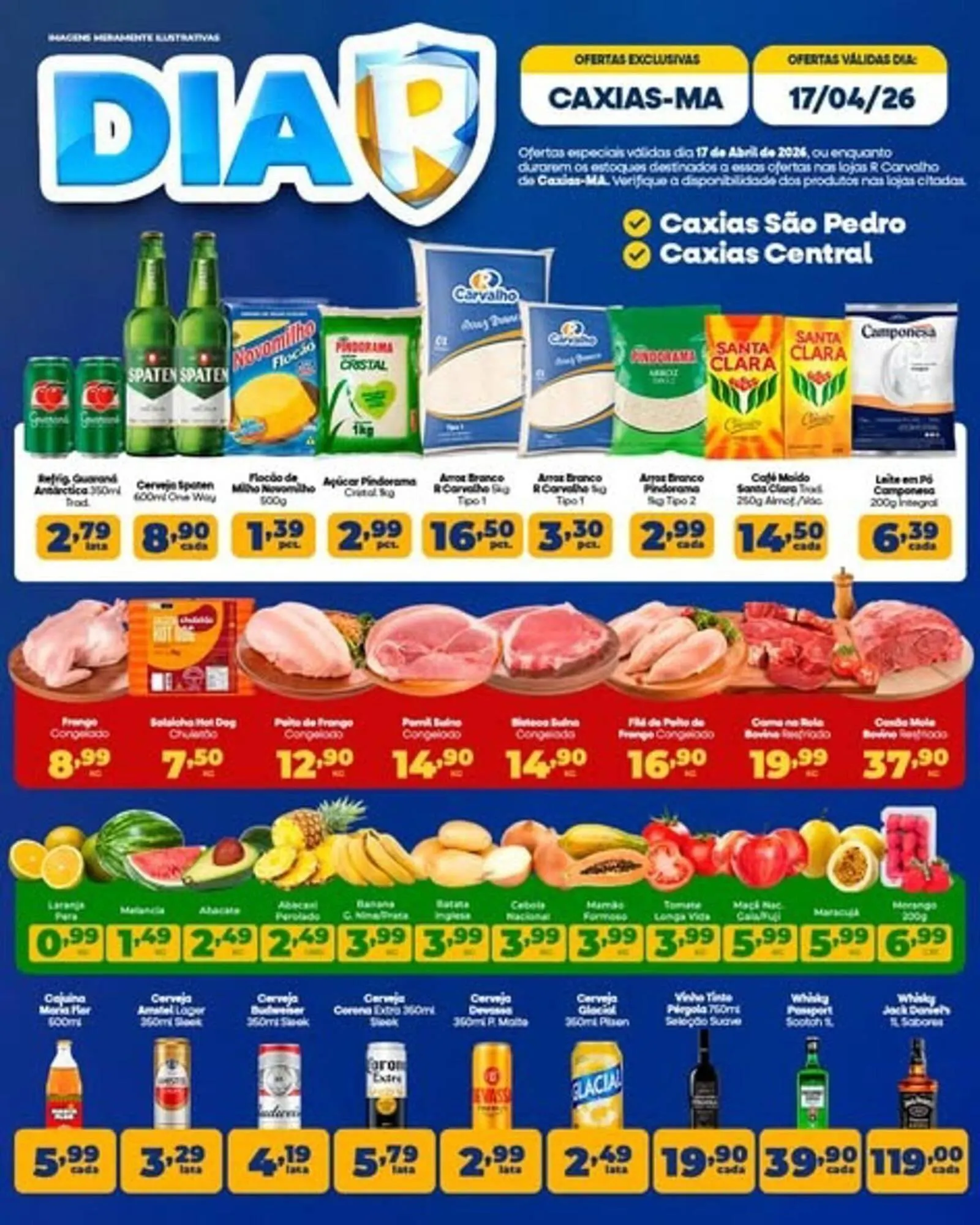 Encarte de Catálogo Carvalho Supermercado 17 de abril até 17 de abril 2026 - Pagina 1