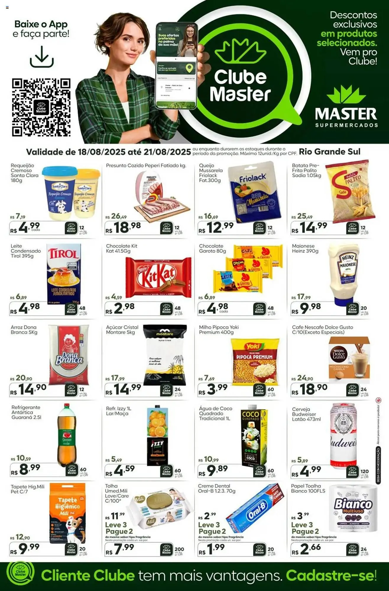 Encarte de Catálogo Master Supermercados 18 de agosto até 21 de agosto 2025 - Pagina 1