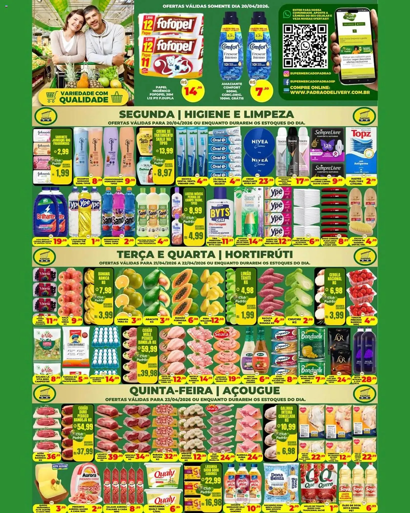 Encarte de Folheto Supermercado Padrão 20 de abril até 24 de abril 2026 - Pagina 1