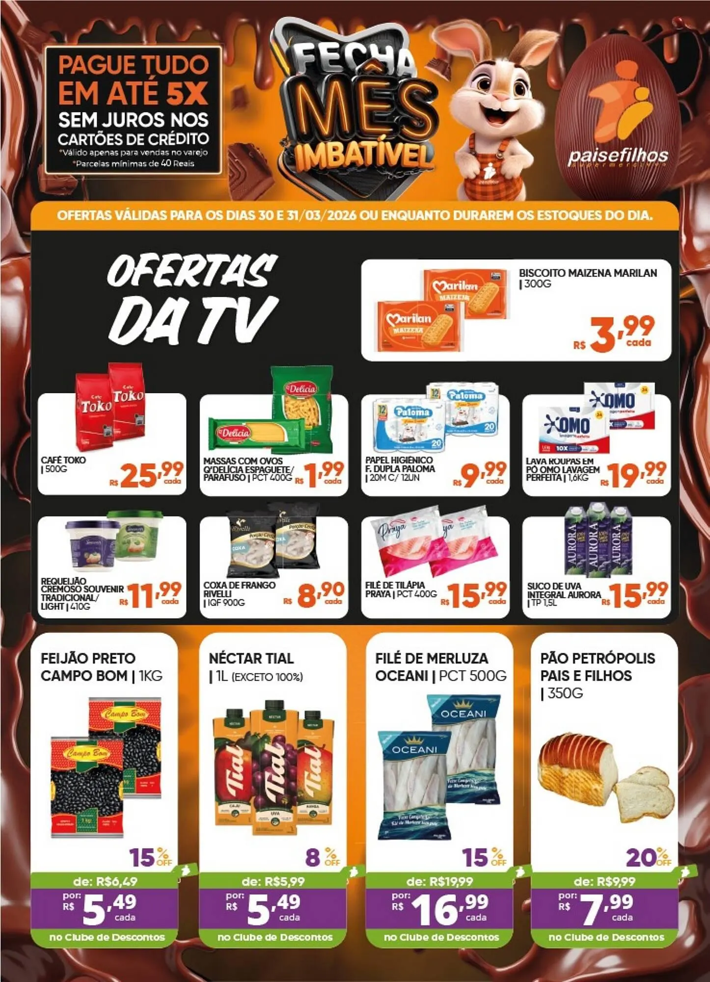 Encarte de Catálogo Pais e Filhos Supermercados 30 de março até 31 de março 2026 - Pagina 1