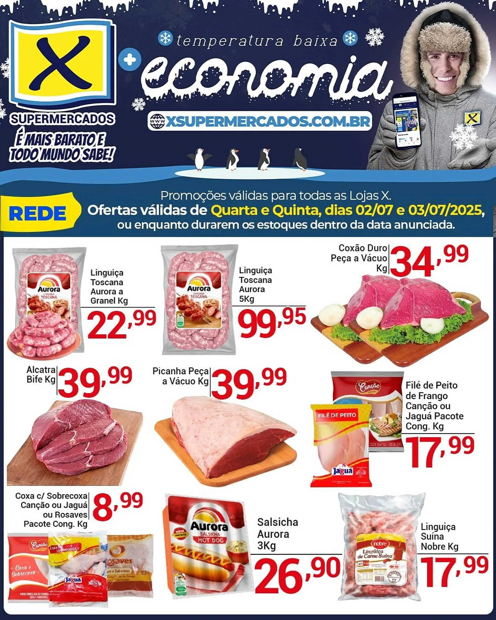 Encarte de Catálogo X Supermercados 2 de julho até 3 de julho 2025 - Pagina 1