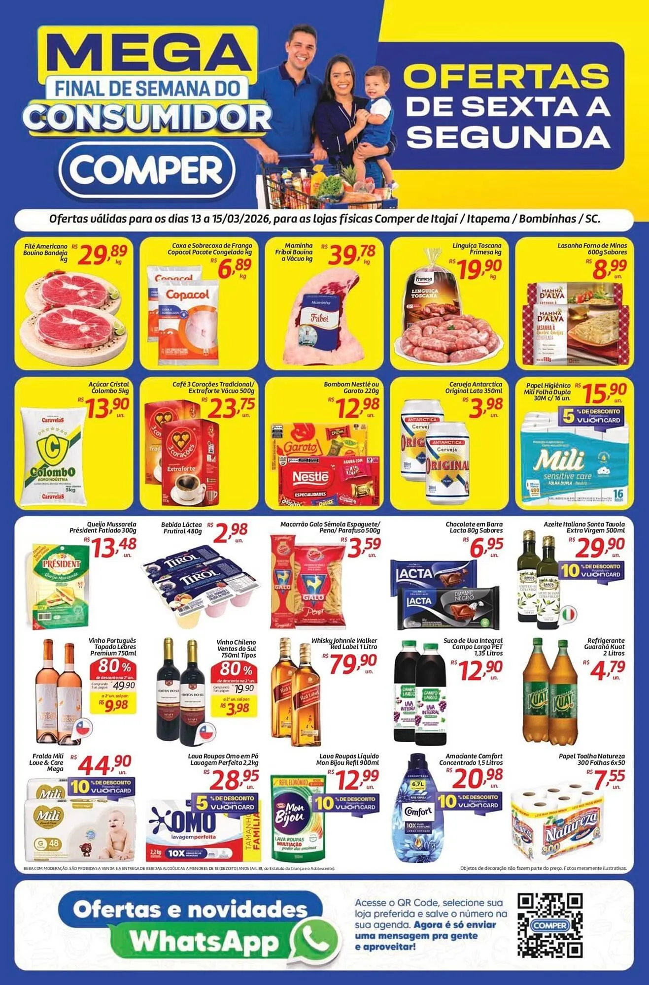 Encarte de Folheto Comper 13 de março até 15 de março 2026 - Pagina 1