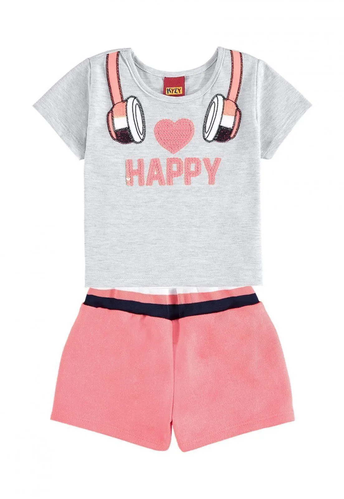 Conjunto Infantil Menina Kyly Mescla