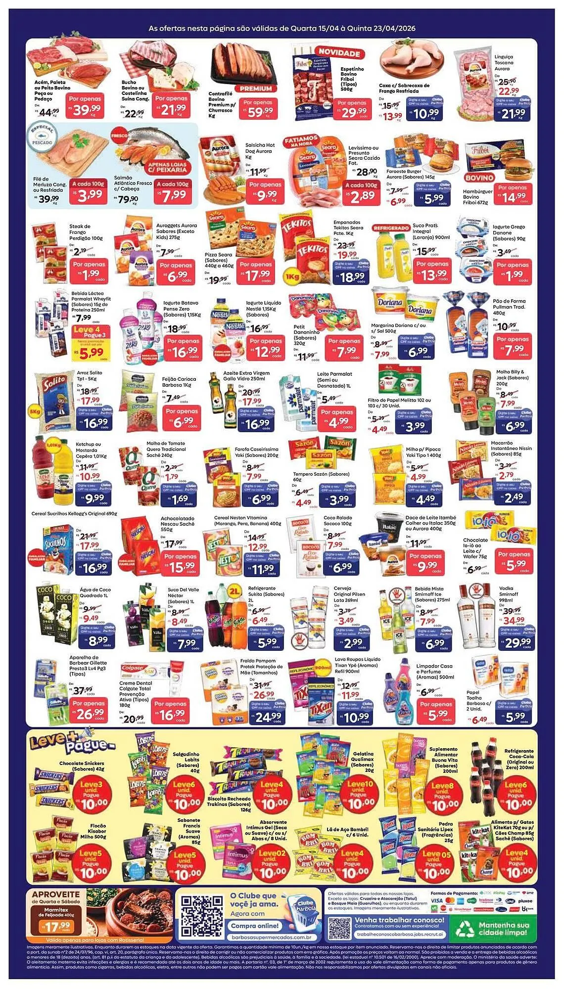 Encarte de Tabloide Barbosa Supermercados 15 de abril até 23 de abril 2026 - Pagina 2