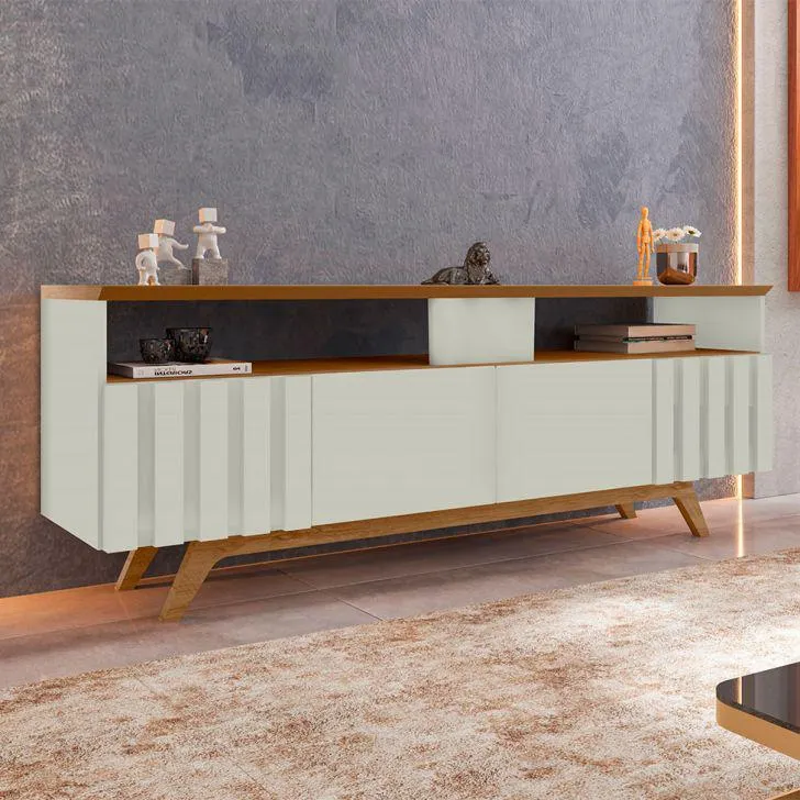 Rack Suiça Cinza e Freijó 160 cm