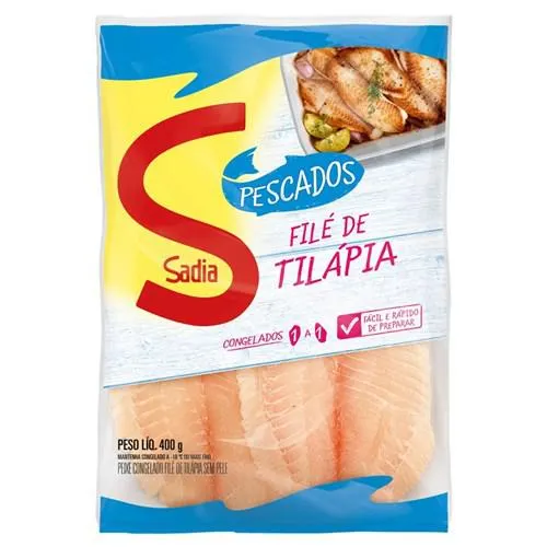 Filé de Tilápia sem Pele Congelado Sadia 400G
