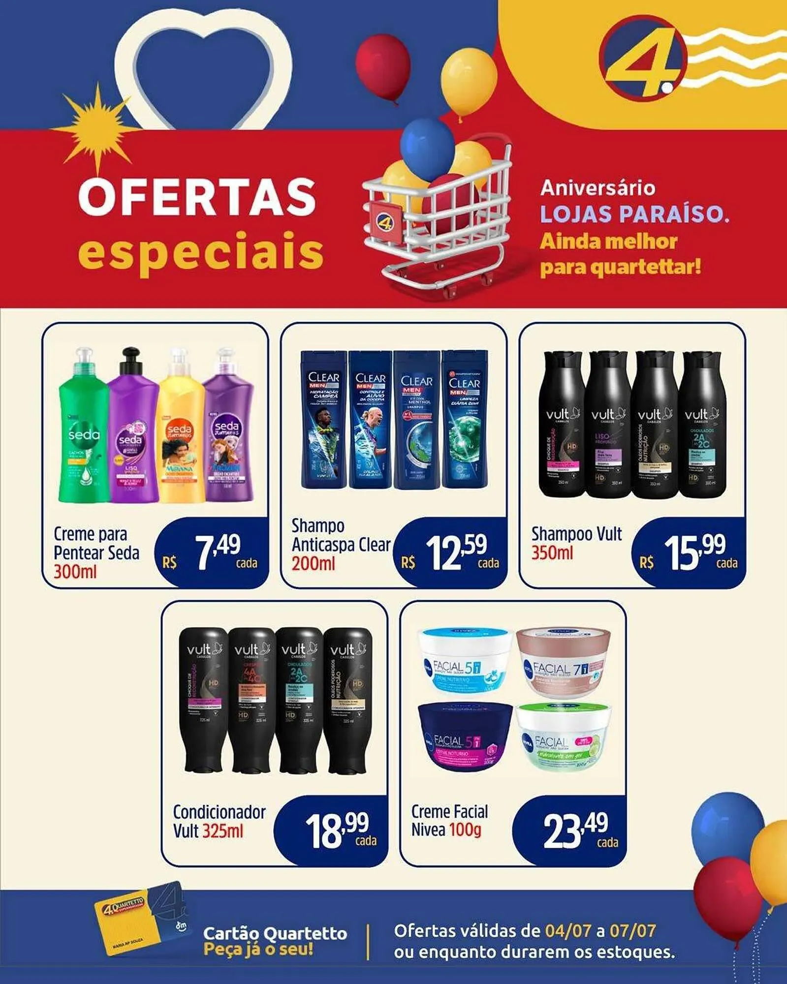 Encarte de Catálogo Quartetto Supermercados 4 de julho até 7 de julho 2025 - Pagina 5