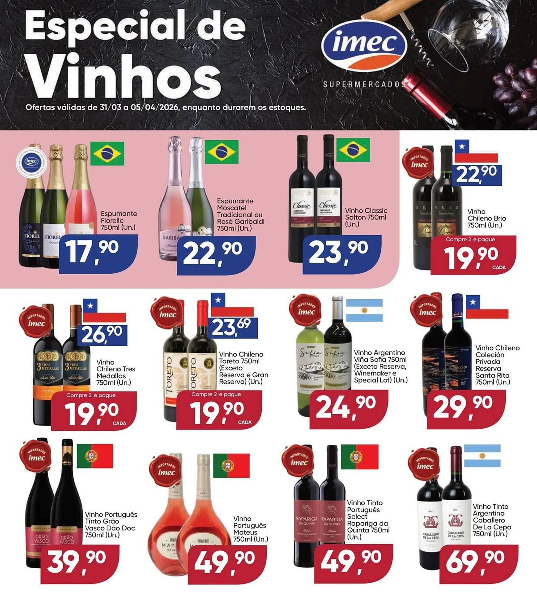 Encarte de Catálogo Imec Supermercados 31 de março até 5 de abril 2026 - Pagina 1
